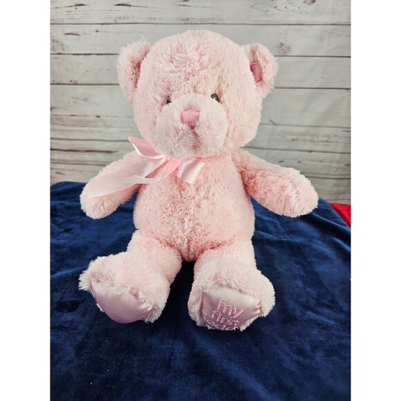 Gund My First‎ Teddy Bear Stuffed Animal - Pink Plush Bear 15" - Picture 2 of 11